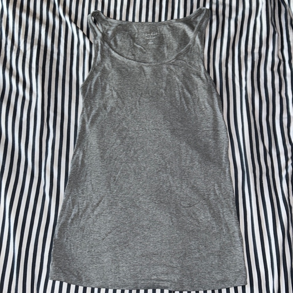 Isabel maternity tank. Light grey
